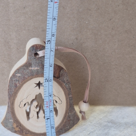 Wooden Nativity Ornament with Star - Picture 3 of 3